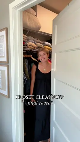 Yay the final reveal! I’ve been dreading this task for months + It feels so nice and tidy! #closetcleanout #organization #closettour #cleaning #fyp #whatsinmycloset #foryou #Lifestyle #apartmenttour #fallclothes #organizewithme #finalreveal #smallspaceliving #smallapartment 