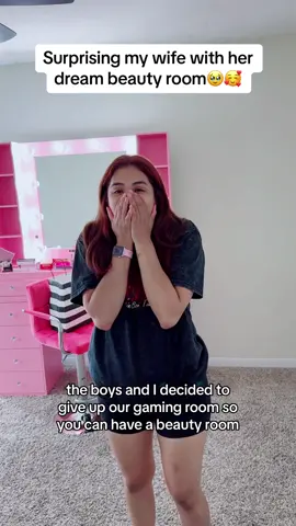 She loved it!!!🥹🥰 #Relationship #marriedlife #FYP #couple #surprise #beautyroom 