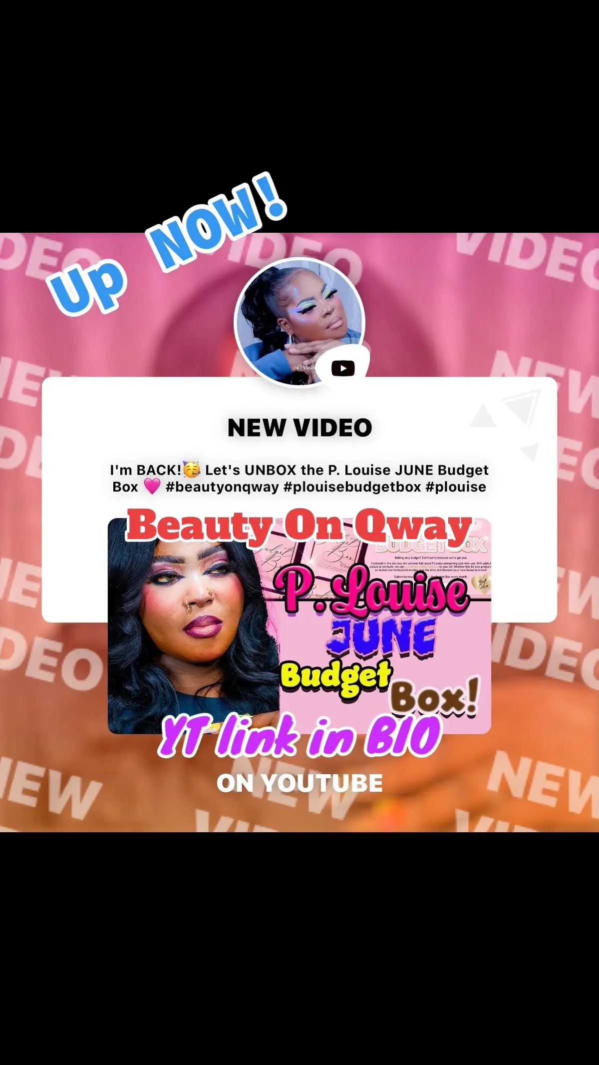 Quitting TIKTOK! Head on over to my YT (🔗 in BIO) We’re unboxing the P. Louise June Budget Box! @PLOUISE  #beautyonqway #plouise_makeup_academy #youtube #plouisebudgetbox 