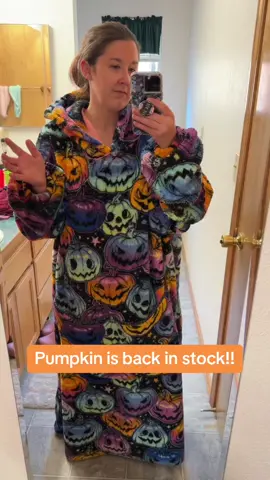 Get it before this print is gone! But there are so many cute prints!!  #hoodedblanket #blanket #comfy #comfortable #halloween #fall #fallfashion #pumpkins #pumpkin #f #for #foryou #foryoupage #fypage 