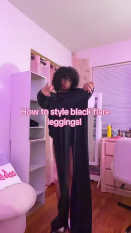 How to style black flare leggings! #outfitideas #outfitinspo #viral #backtoschooloutfit 