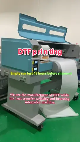 Garment printing, white ink heat transfer with local bronzing for T-shirt printing, flocking printing all-in-one machine #dtfprinting #gilding #DTFprinter #printingfactory 