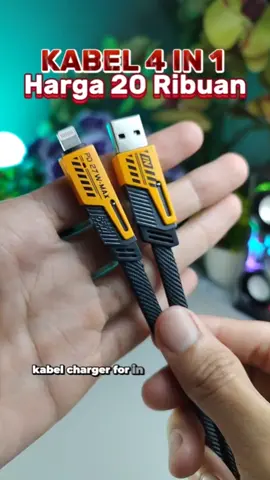 Kbrl data, kabel charger 4 in 1, bisa buat android dan iPhone, kabel fast charging. #kabeldata #kabelcharger #kabelfastcharging #kabelcashp 