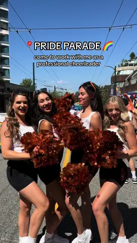 🌈 come dance in the pride parade with me as a professional cheerleader✨ @BC Lions @Uproar Dance Team #professionalcheerleader #vancouver #prideparade  #cheerteam #cflfootball #dayinmylife #cometoworkwithme 