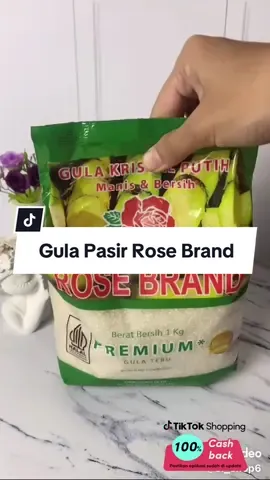 Gula pasir rose brand favorit ibu #gulapasir #gula #gularosebrandhijau #rosebrand #gula1kg #promogula #fyp #fypシ #fypシ゚viral #fyf 