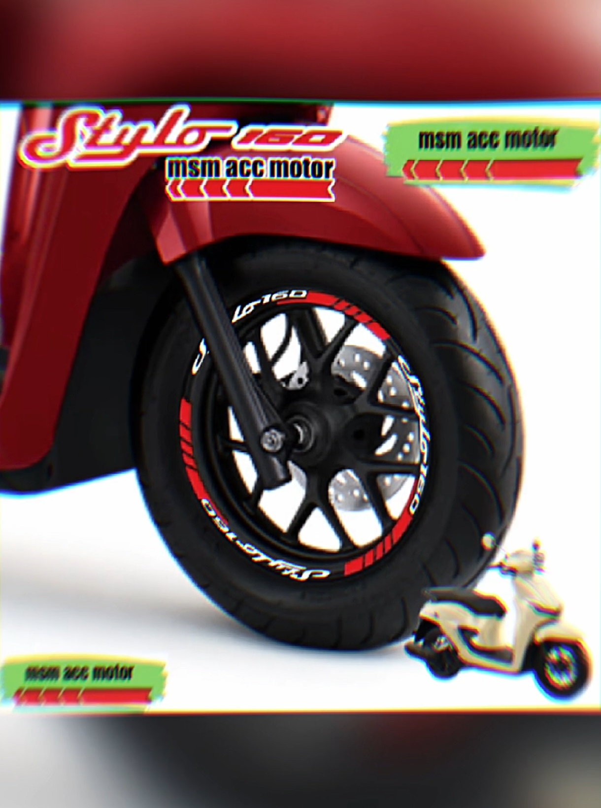 Sticker Velg Stylo 160🔥 Pasti Bikin Tampilan Stylomu Makin Keren🔥 #stickervelg #stylo160 #stylo160modifikasi #stylo160holic 