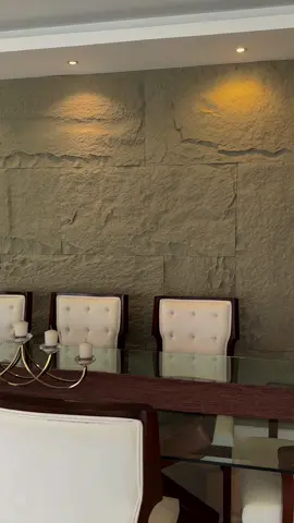 Witness the Transformation with Blanc Instant Renovations!  Look at how our PU Stone Panels turn this dining area into a masterpiece of elegance and charm. The natural stone look adds a timeless beauty, perfect for your next dinner party. 🍽️✨  Reach out to us for a free quote and elevate your home today!