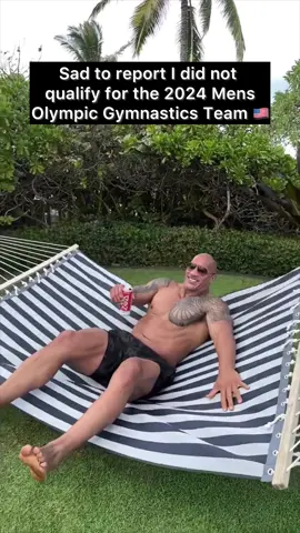 But happy to announce USA Gymnastics is officially naming a new event after me called “The Rock upside down manspread pike full idiot dismount” - while holding his tequila in the can without spilling one drop” Perfection 👏🏾🥇🥃😂 Shout to all our U.S. Olympians, representing like champions and being the “hardest workers in the room”.  Super proud and inspired 💪🏾❤️ #olympics 🇺🇸 