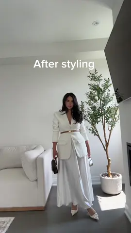 The slightest tweaks can make or break an outfit. Here, I am wearing the flowiest silk skirt from @LILYSILK and I am combining it with a few pieces to help elevate it.  The skirt is so soft to touch and the way it flows makes you feel like a princess. It’s perfect for the summer and you can get 20% off using Razia20.  #lilysilkpartner #beforeandafterstyling #styling #outfits #outfittransformation #hourglassbody #bodyshapes #fashion #outfitideas #outfitinspo #stylingideas #stylinghacks #stylingtips 