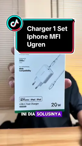 Rekomendasi charger iphone 1 set MFI dari Ugreen✅