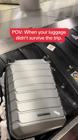 When your luggage didn’t survive the trip.#luggage #suitcase #trip #travel #airport #broken #OhNo #help