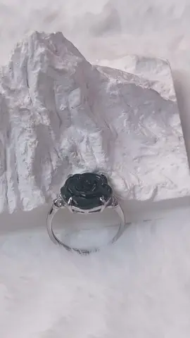 Rose jade ring set for sale,click the link in the below to order now.#jewelry #jade #jadeite #ring #foryou #HadaLaboRayaGlow 