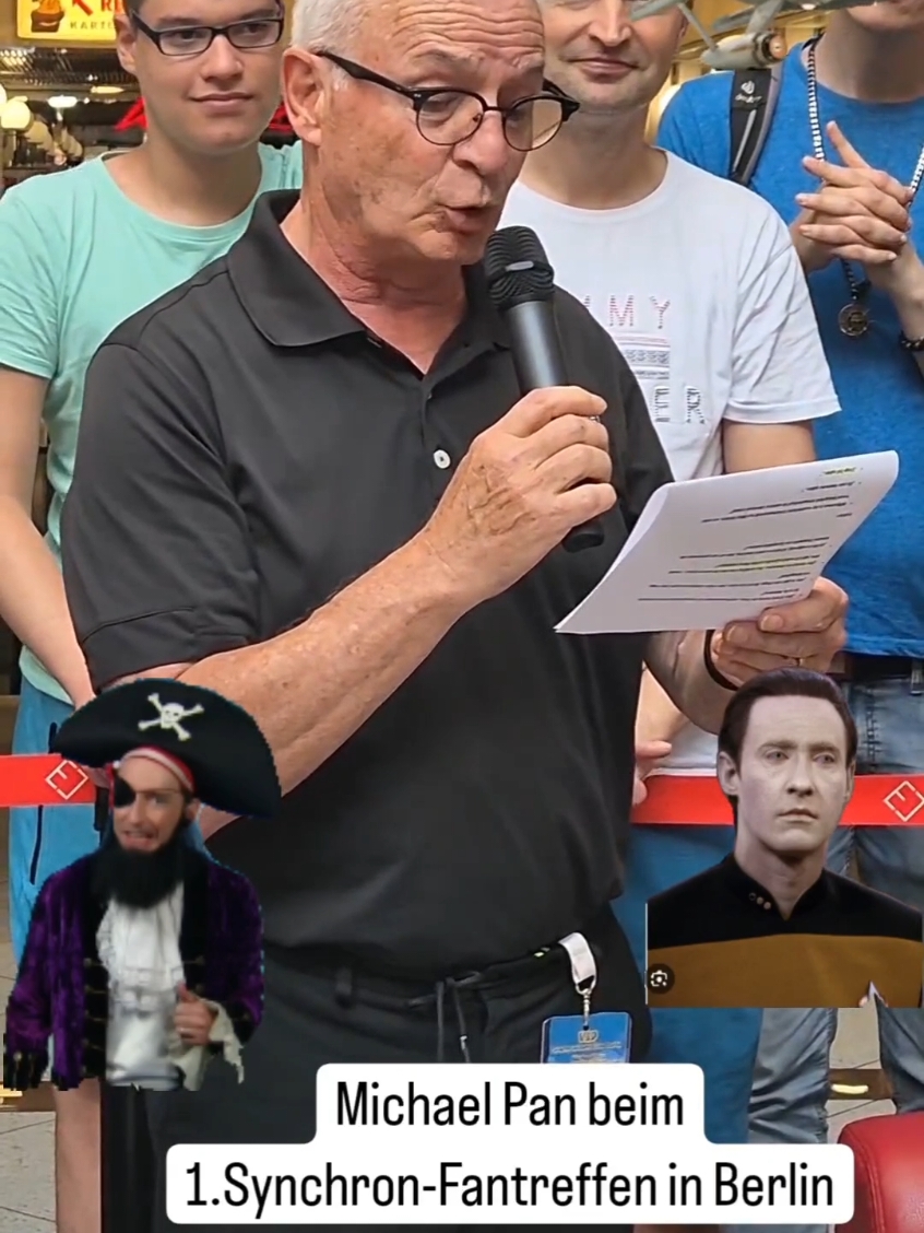 Michael Pan beim 1.Synchron Fantreffen #michaelpan #spongebob #data #startreknextgeneration #patchyderpirat #svenplate #dereinminutenstar #synchronsprecher 