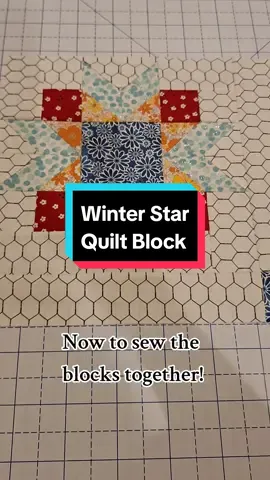 I finished seeing the Winter Star Quilt Block for the #farmgirlvintage2024 sew along with @Becsquiltcottage and @Sassypeach42 I love how this one turned out!  #quilting #quiltersoftiktok #quilttok #quilt #quiltblock #quiltpiecing #sewing #quiltingprojectidea #quiltingproject 
