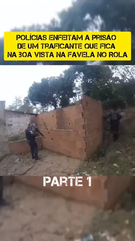 Polícias enfeitam a prisão  de um traficante que fica  na boa vista na favela no Rola #querra #Confranto #operação 
