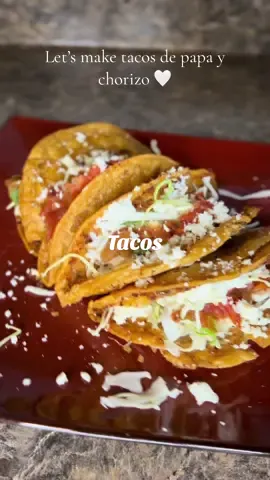 Tacos de papa y chorizo✨😍 Make this for dinner, I promise you won’t regret it! #tacos #tacosdorados #tacosfritos #tacosdechorizoconpapa #tacosdechorizo #Recipe #Receta #recetas #recetasfaciles #recetafacil #fypage #fypシ゚viral 