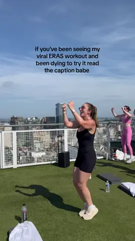 it’s ERAS WEEK online thru Monday! This routine is also on REPLAY if my times don’t work for you to join the lives. See you on the mat? 💗 #eras #workoutgoals #taylorswift #funworkout #dancecardio #workoutclass #swiftie #cardioworkout 