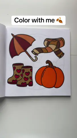 I love how this fall themed page came out! The audio wasn’t long enough but I had to use it anyways! 🥰🍂🍁 I have this book and the markers I use 🔗 in my SF!  #colorwithme #coloring #markers #cocowyocoloring #cocowyo #meganmilesart #satisfying #alcoholmarkers #adultcoloringbook #ohuhumarkers 