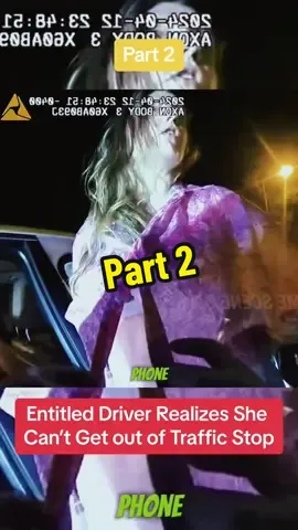 Entitled Driver Realizes She Can’t Get out of Traffic Stop p2#police #cops #copsoftiktok #crime #case #bodycam #fyp #viral #911 