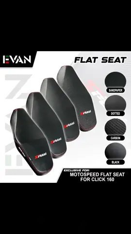 New MOTOSPEED FLAT SEAT WATER PROOF FOR CLICK 160 BLACK/CARBON/SANDPAPER/DOTTED