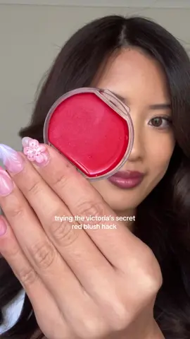 red is the new pink 🍓 #redblush #blush #hack #victoriassecret #makeup #canmake 