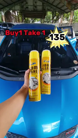 After gamitin ibilad or pahanginan ng ilang oras bago isara ung kotse para  para matuyo at hindi makulob. Panglinis ng Car seat at Car interior mga lods. B1T1 na yan. Multipurpose Foam Spray cleaner #foamspray #foamcleaner #spraycleaner #carfoamspray #carfoamcleaner 