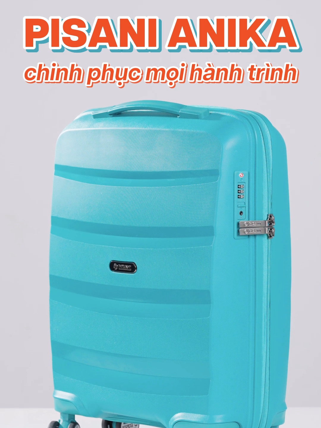 Pisani Anika - Chiến thần chinh phục mọi hành trình với lớp nhựa 100% PP chống bể vỡ và khóa số TSA chuẩn Hoa Kỳ #miavn #vali