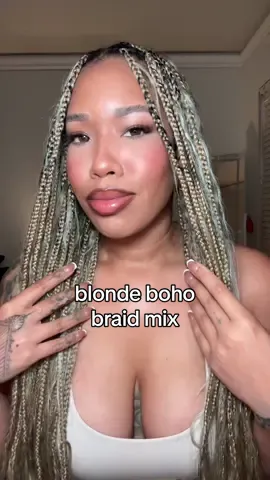 fretress - gold ash bornfree by ali - 613 bornfree by ali -27 🫶🏽🫶🏽🫶🏽 #knotlessbraids #bohobraids #blondebraids #blondehair #braids #blackgirl #fyp #greenscreen 