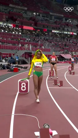 Jamaican dominance! 🇯🇲🥇  Briana Williams, Elaine Thompson-Herah, Shelly-Ann Fraser-Pryce, and Shericka Jackson ran a national record, winning gold in the women’s 4x100m relay at #Tokyo2020. #Olympics #Paris2024 #Sports #Athletics #TrackandField