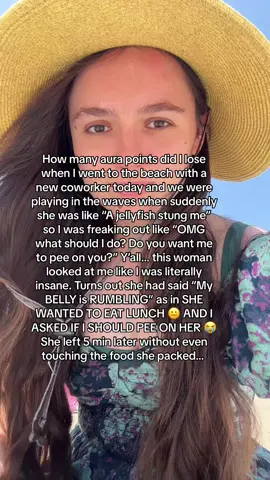 Literally drafting an email quitting my job rn bc there’s no earthly way I can face this woman on Monday 😩 #beachday #beachvlog #jellyfish #jellyfishsting #coworker #workfriend #fail 