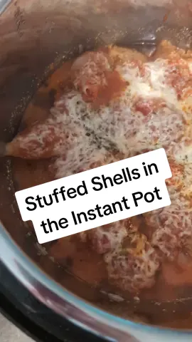 🔴Stuffed shells in the instant pot for dinner! -Saute white onion and garlic. -Brown the ground beef and season (I use salt, pepper, garlic powder, onion powder, Italian seasoning) -Filling- ricotta cheese, shredded Parmesan and mozzarella, one egg, Italian bread crumbs and same seasonings listed above -I pipe my filling into the shells and layer them face down on the cooked meat. I do not cook shells a head of time. A few shells were too tight to fill, but I still cook those. -Pour sauce over and fill jar about 3/4 with water and pour around the shells.  -Add more Parmesan and mozzarella   -I cook for 13 minutes  -Cook garlic bread while you wait -Release pressure and serve I love stuffed shells in the instant pot over the oven.  #DinnerIdeas #instantpot #recipes #foodideas #familymeal #stuffedshells #fyp #MomsofTikTok #momlife #momtok #sahm #momsover30 #kidapproved #italian #foryoupage 