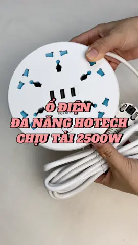 Ổ cắm điện đa năng Hotech chống giật an toàn, chịu tải 2500w #odien #ocamdiendanang #hotech #giadungtienich #shoputni 