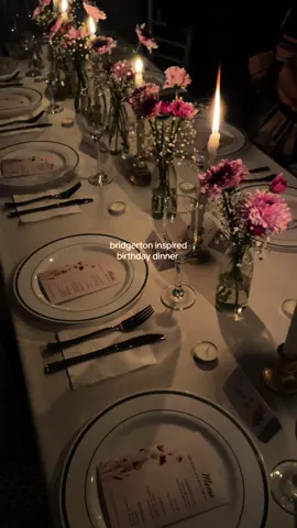 the best type of dinner 🤍✨ #22 #birthday #bridgerton #themeparty 