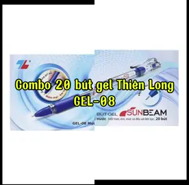 Combo 20 bút gel Thiên Long GEL-08 Sunbeam 4 màu mực nước xanh, tím, đen, đỏ #butgelthienlong #xuhuong2024 #vanphongpham #thinhhanhtiktok #trending #xuhuong #butgel  #CapCut 