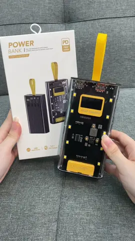 Sạc dự phòng 30000mah - Thiết kế lộ bản mạch - Hỗ trợ sạc nhanh 120w - Có sẵn dây sạc trên pin dự phòng - Có đèn Pin Led#sạcdựphòng #sacduphonggiare #sacduphong30000mah 