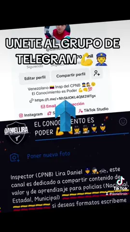 Unete a mi grupo de Telegram EL CONOCIMIENTO ES PODER 💪👮👮‍♀️🕵️, el link se encuentra en el perfil de mi Tiktok  #vzla #policias #policianacional #policia #pnb #funcionario #seguridadciudadana #unes #cpnb 