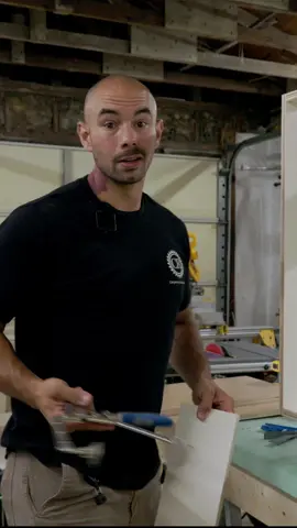 Cabinet door hack. #remodel #constructiontok #homerenovation #Home ##design #entrepreneur #interiordesign #hardwork #woodworking #renovation #homedecor #tools #DIY #carpentry #work  #homemade #remodeling #hgtv 