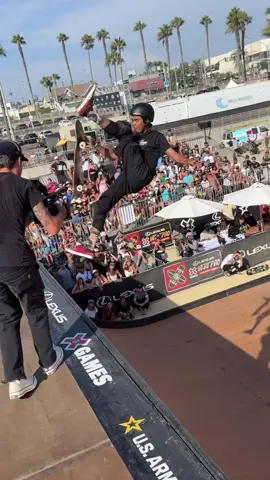 @jdsanchez___ at the @Lexus X Games Vert at the US Open of  Surfing #Skateboarding #usopenofsurfing 