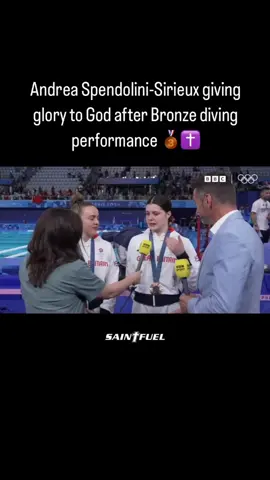 British diver Andrea Spendolini-Sirieux shares a heartwarming message after earning a Bronze Medal at the Paris Olympics 🙏 #parisolympics #bronzemedal #christianathletes #saintfuel #eternalathletes #forhiskingdom #glorytoGod