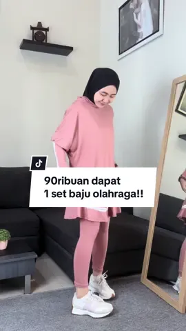 90 ribuan dapat 1 set baju olahraga 😍😍 #outfitolahraga #outfitolahragahijab #bajuolahraga #onesetolahraga #leggingrok #fyp 