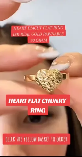 flat chunky heart ring 18k real gold pawnable .70 gram estimated #ring #legitgold #realgold #mjmgoldjewelry #18ksaudigoldpawnable💯 
