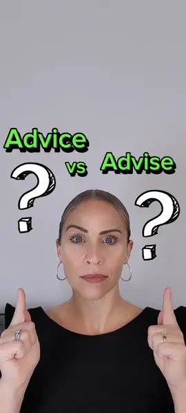 Do You Use: Advice & Advise  Correctly? #englishpronunciation 