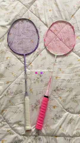 Which one is your fav 🫧🔮💗  💜 purple racket  @sxturina 𐙚  🩷 pink racket  @sxturina 𐙚  #racket #badminton #badmintonlovers #sportgirls #yogagirls #pilatesworkout #pink #purple #pastel #olympics 