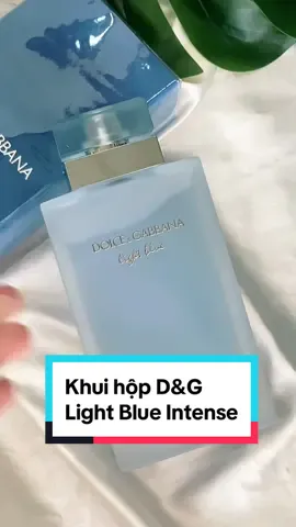 Khui hộp D&G Light Blue Intense #thomcungtrinhnha #nuochoabinhduong #trinhreview #reviewnuochoa #nuochoachinhhang #BeautyTok #thudaumot #lightblue 