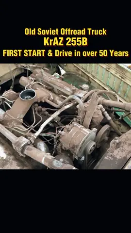 Will It Run Old Soviet Offroad Truck sitting 50years?!#willitrun #recovery #engine #restoration #car #old #tiktok #fyp #foryourpage 