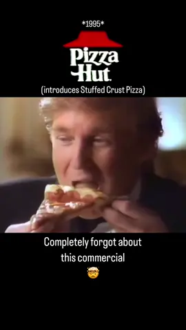 Pizza Hut introduces Stuffed Crust Pizza, 1995. . . . . . . . . . . . . . . . #pizzahut #trump #stuffedcrust #90s #90skid #90sbaby #90saesthetic #90sads #90scommercial  #throwback #nostalgia #pizza #nostalgic #childhoodmemory #donaldtrump #retro #vintage #millenial  #memoryunlocked #90stv #80sbaby #80skid #a90slife