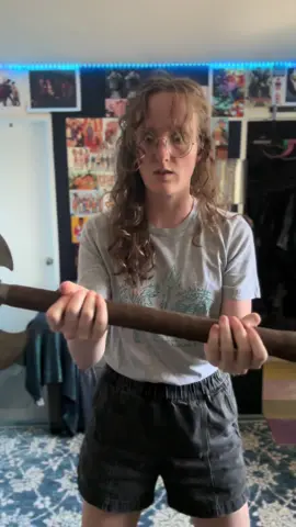 Soooo Percy Jackson has been and will always be a big part of my life. I was so happy when they started the new tv series! It is everything I wanted from an adaptation when I was younger! Looking forward to the next season! Happy Early Birthday Percy!! 💙 ⚡️🔱 (I dont own a trident or labrys axe so this will have to do lol) #percyjackson #camphalfblood #daughterofposeidon #demigod #poseidon #thelightningthief #huntersofartemis #hunterofartemis #seaofmonsters #booktoker #booktokfyp #foryou #foryoupage #tiktok  #fashioncollection #styleinspo2024 #geekfashion #queertiktok #queertok #happybirthdaypercyjackson #readriordan #bookfashion #everydayoutfit #workclothes #audioengineer #fashionmemories #mycloset #wearyou #diversestyle #diversefashion 