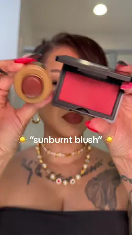 Sunburnt blush… thank you for blessing my face all summer 🫰🏼 #sunburntblush #blush #trendingmakeup #summermakeup #sunkissedmakeup #rhodeblush 