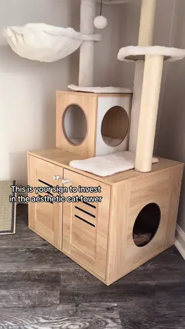 Dont keep wasting money on hideous towers ✋ #catsoftiktok #cat #catlover #catmom #cattower #cataesthetic 