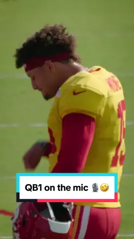 QB1’s got jokes 🤣 #patrickmahomes #chiefs #micdup #funny 